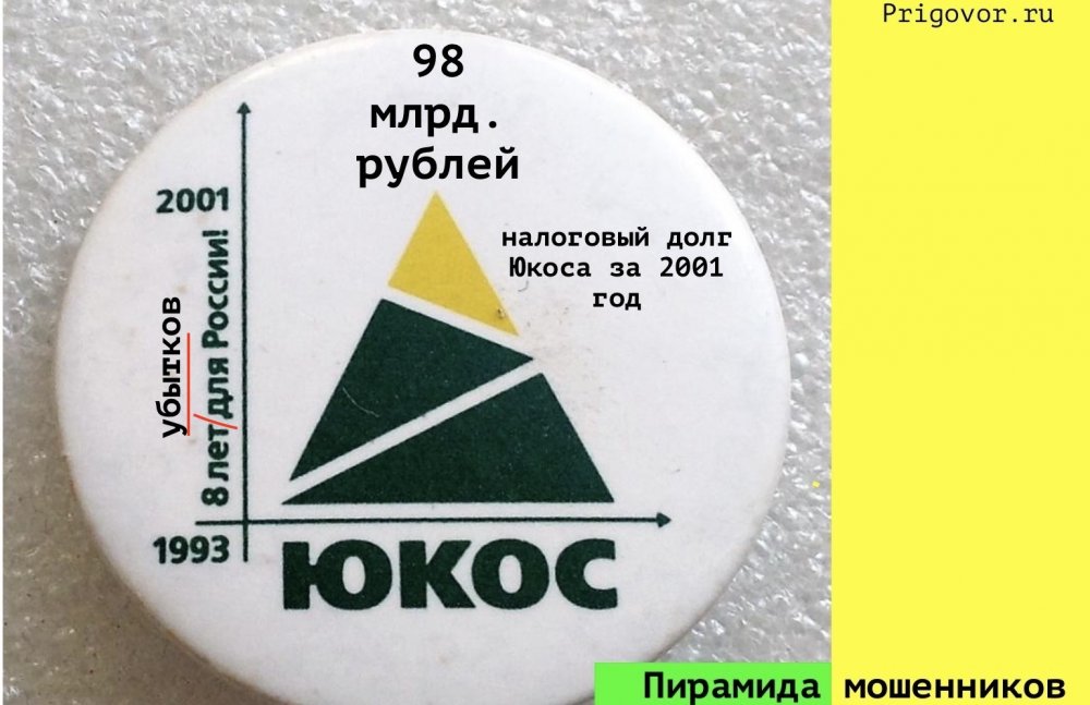 On this day, Yukos was reminded of taxes and tax arrears for 2001. 