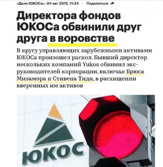 Gololobov’s Memorandum: oligarchs transferred Yukos’ stocks abroad