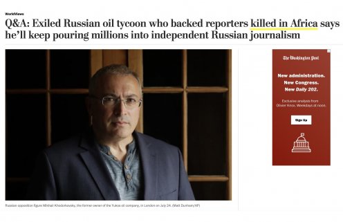 Khodorkovsky: ‘You know, I am myself an adrenalin junkie